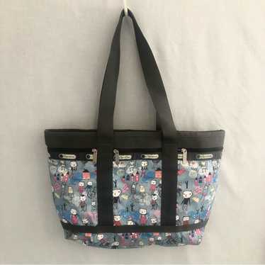 ★LeSportsac★ Playful Cats Sky Blue Micro Tote Bag 4298HC69 Playful Cats Sky Blue Print Daniella Crossbody | LeSportsac