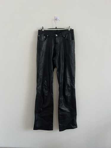 90s 黒タグ 本人期 HELMUT LANG LEATHER PANTS archive HELMUT LANG black leather pants | NOIR ONLINE