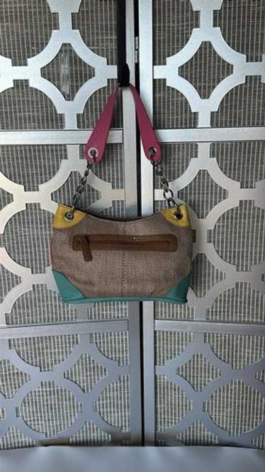 Apt. 9 Pink and Yellow Color-Block Shoulder Bag - image 1