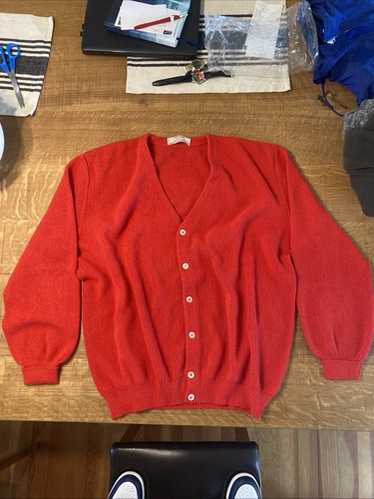 Maus & Hoffman レマメイヤー赤 100%アルパカカーディガン　M 90'S LEMMERMAYER × MAUS & HOFFMAN HI-GAUGE ALPACA KNIT