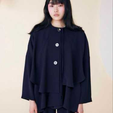 ENFOLD ハイツイストWO バックスリットノーカラージャケット 38 ENFOLD jacket 38 ENFOLD ハイツイストWO バックスリットノー