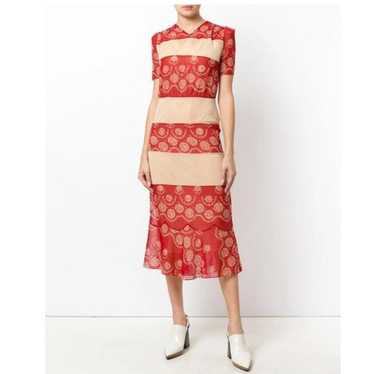 【関税＆送料込み】Maison Margiela Embroidered Dress MAISON MARGIELA Embroidered crepe midi slip dress | THE OUTNET