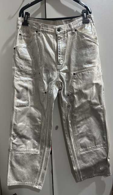 Maison Margiela High Waist Wide Leg Paint Jeans | Nordstrom