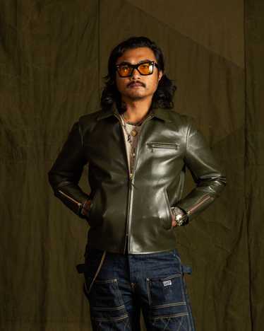 Y'2 Leather Sumi Dyed Horse Single Riders Jacket (SHR-47