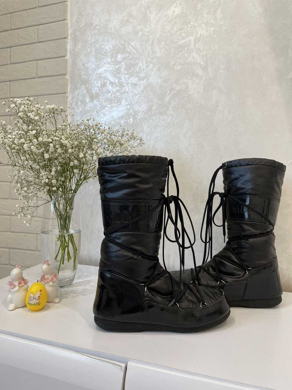 Moon Boot × Vintage Moon Boot The Original Tecnica Black Nylon Boots Women's