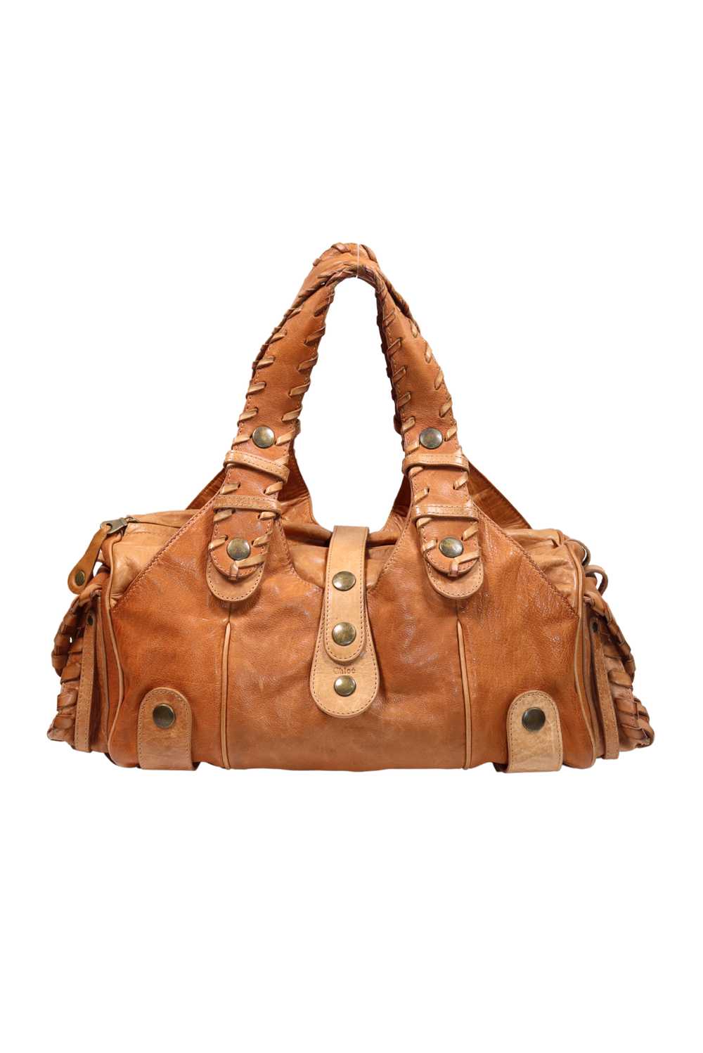 Vintage Chloe Silverado Calfskin Leather Bag in Camel