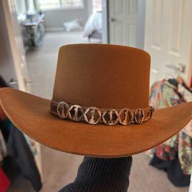 帽子 50s Vintage Stetson 3X BEAVER 7 1/2 60cm Vintage Stetson 3X Beaver Cowboy Hat Brown Long Oval 7 1/4