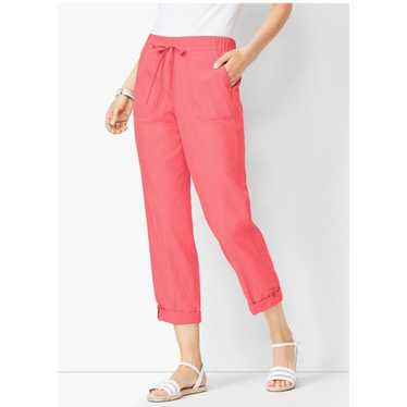 Talbots Drawstring Cuffed Pants In Washed Red - image 1
