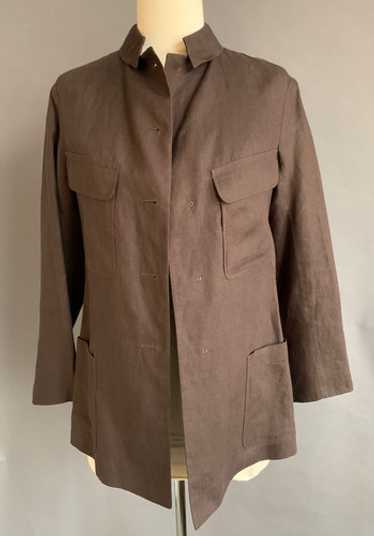 ジャケット・アウター 2006ss Hermes hemp linen jacket 48 Vintage 2006 SS Hermes Hemp Linen Jacket Jacket Outer Mens