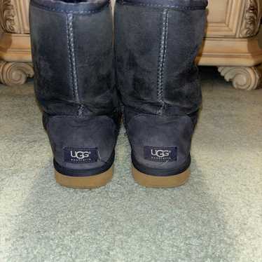 UGG W CLASSIC SHORT WASHED DENIM 8 ネイビー UGG W CLASSIC SHORT WASHED DENIM 8 ネイビー