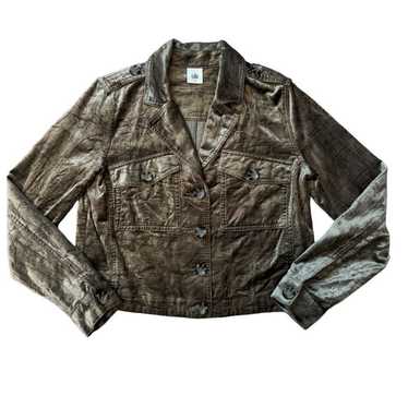 Cabi Sunday Topper Velvet Jacket Women's Sm Platin