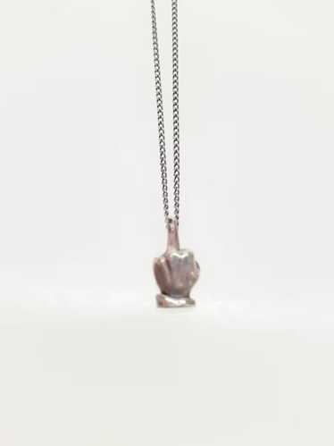 アクセサリー UNDERCOVER Fuck Finger necklace Undercover “FUCK FINGER” silver necklace