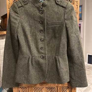 新品　alors Veste en tweed MOON \"Bonnie a\" Abraham Moon Convertible Collar Tweed Top (pre-order