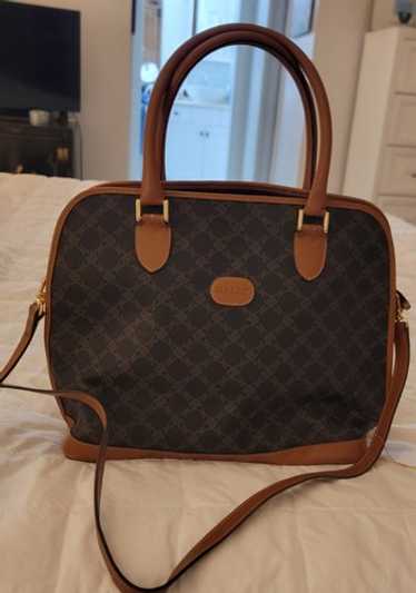 【BALLY】ハンドバッグ　オーストリッチ本革　ゴールド金具　ブラック. Bally handbag bag b - Gem