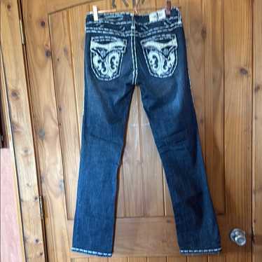 デニム ジーンズ　LAGUNA BEACH JEAN CO. Laguna Beach Jean Co jeans red stitch unique design, skull