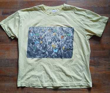 【KOOLOSET】Vintage Benetton Washed Half Tee T-shirt with print - Creamy White | Benetton