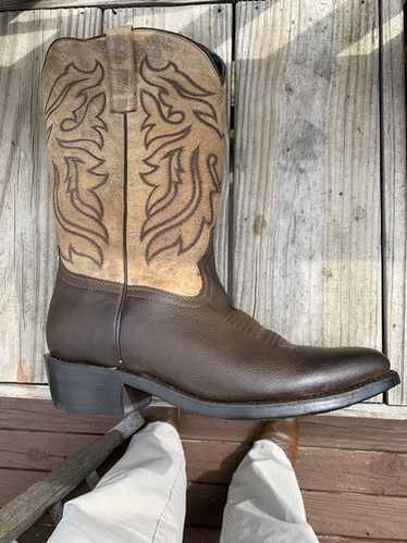 値下げアメリカ購入Masterson Boot Co. ウエスタンブーツ未使用 Masterson Boot Co. White / Brown Leather Western Boots