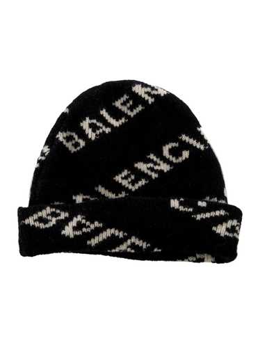 BALENCIAGA black logo jacquard ビーニー Balenciaga Black Jacquard Logo Beanie Balenciaga