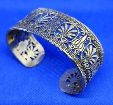 【vintage】MMA シルバー925 バングル　メトロポリタン美術館 MMA Metropolitan Museum Sterling Silver Leaf Cuff Bracelet