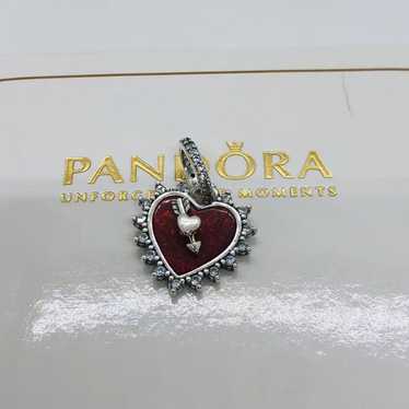 Pandora Spinnable Arrow Heart Dangle Charm