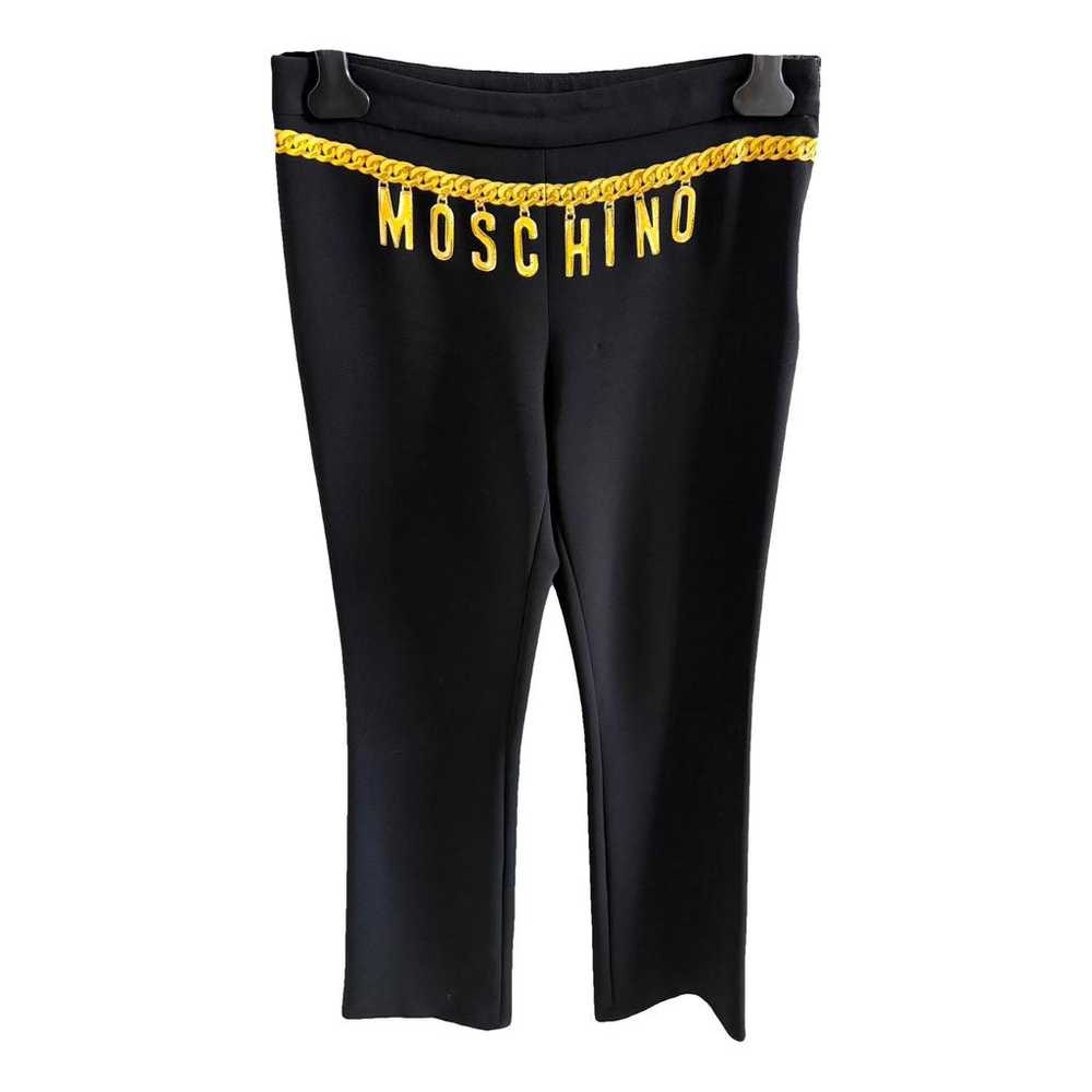 パンツ Moschino SS24 PANTS WITH HEART APPLICATION (03280433_8555) Moschino Straight pants