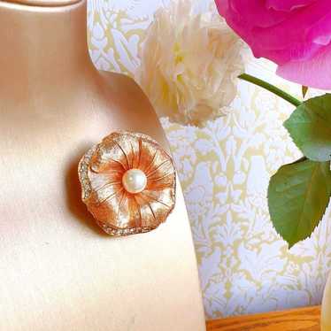 ディオール　ビンテージパール付きブローチ Christian dior vintage pearl brooch - Gem
