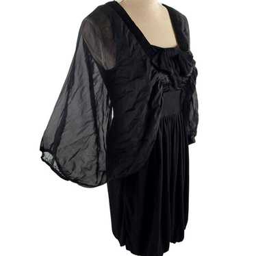 Ryu Anthropologie Silk Blend Mini Dress Black Sz S