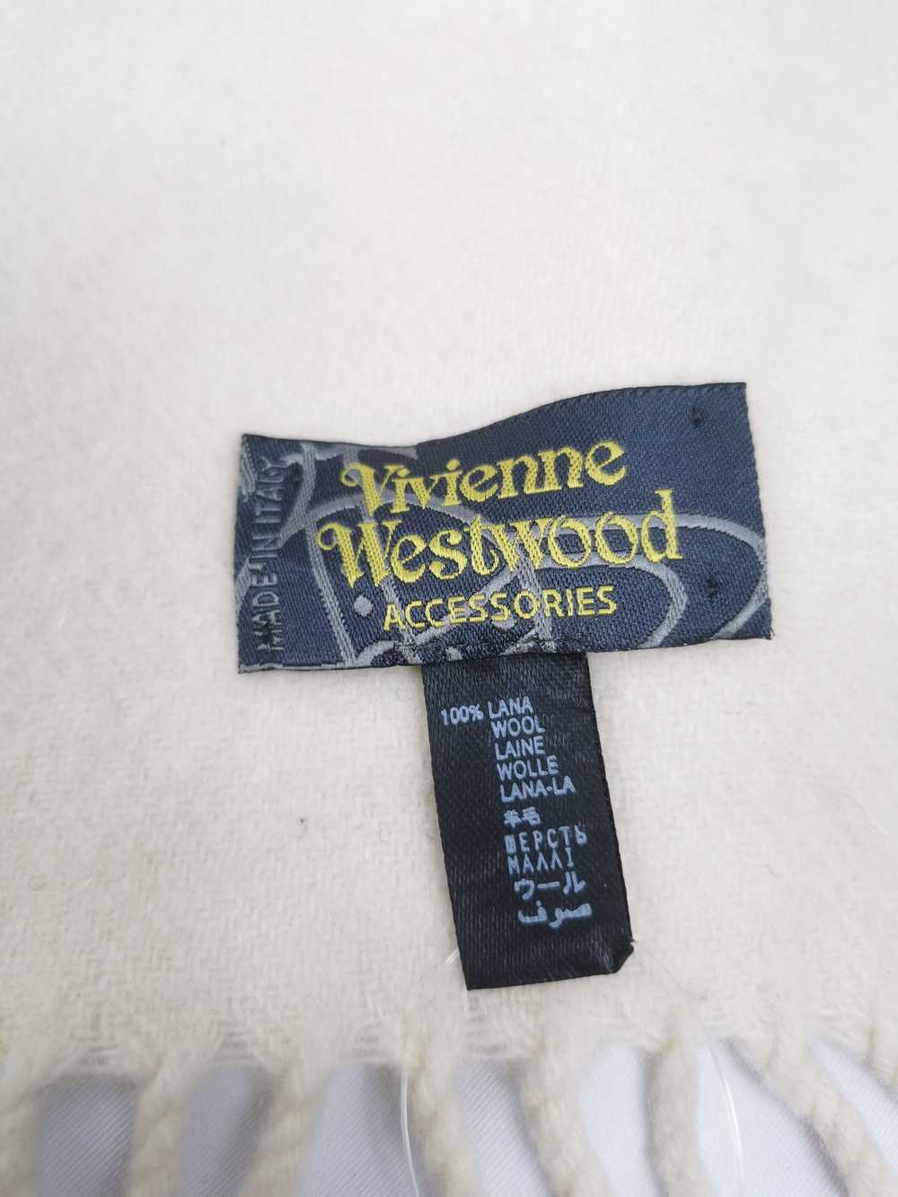 Vivienne Westwood WOOL100% MUFFLER NAVY（P-K402） New With Tag Vintage Vivienne Westwood Scarf Vivienne