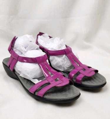 Clarks CloudSteppers Strap Style Purple Sandals. S