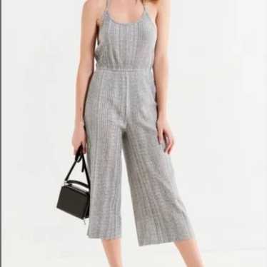 Gray Striped Women's Jumpsuit