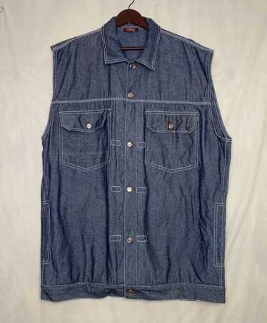 トップス pltinum fubu denim vest トップス pltinum fubu denim