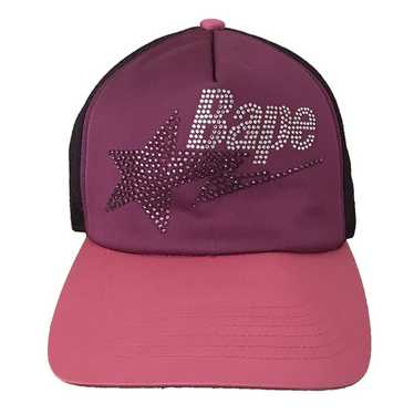 帽子 bapesta trucker hat cap rhinestone Vintage OG A Bathing Ape Bape Sta Swarovski Crystal Black