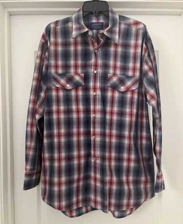 Pendleton Button Down Long Sleeve Shirt Plaid Men'