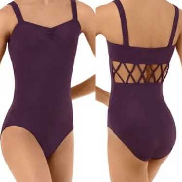 Weissman Balera dance costume purple Lattice Back… - image 1