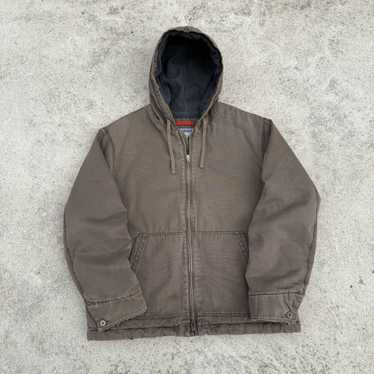 ジャケット・アウター 00s Carhartt Worn Faded Detroit Jacket Vintage Carhartt Detroit Jacket Patina Leather Accents Faded