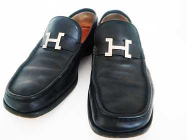 HERMES❋Hロゴグレインレザーローファー HERMES - エルメス HERMES ローファー コンスタンス Hロゴ