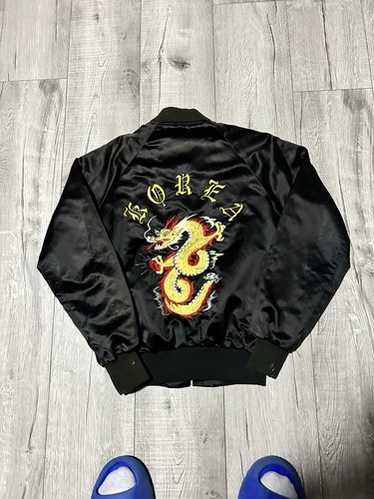 SOUVENIR VINTAGE 50S Satin Reversible Jacket From Korea