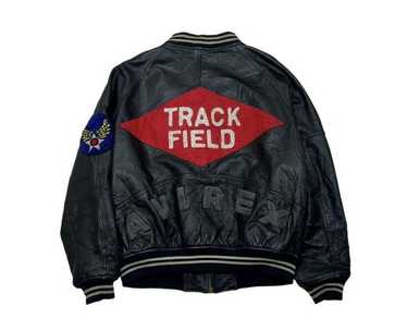 AVIREX　TRACK LEATHER JACKET Mint Vintage Classic Avirex Track Field leather bomber