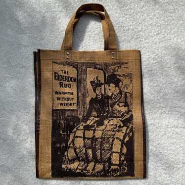 Vintage Burlap Jute Tote Bag Canvas Eiderdown Rug 