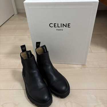 【CELINE】MARGARET CHELSEA BOOT Celine Black Leather Margaret Lug Chelsea Boots - 41 IT - 11
