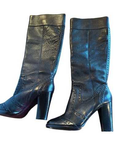 Vero Cuoio Womens Shoes Black Leather Crystal Size 37 Italy