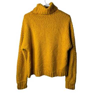 J Crew Golden Yellow Chunky Turtleneck Size Medium