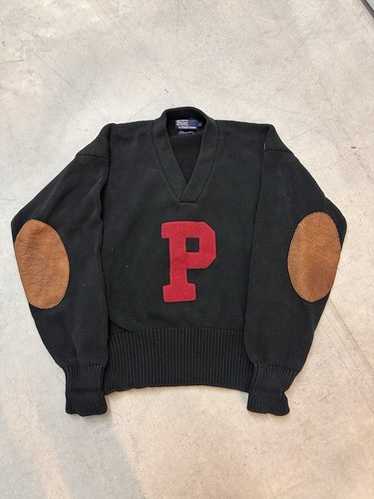 Vintage Polo Ralph Lauren Black V Neck Knit Sweat… - image 1