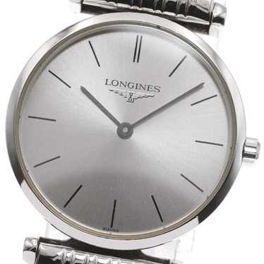 LONGINES - 稼働 LONGINES 腕時計 ゴールド文字盤 新品レザー