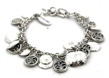 Designer Lois Hill Sterling Silver Beaded Scroll H