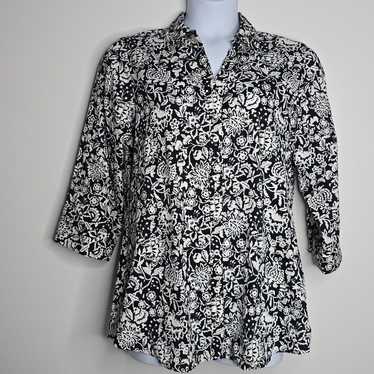 Foxcroft Nyc Womens Button Up Shirt 16 Wrinkle Fre