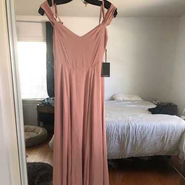 【関税込み】Reformation ブラウン Poppies マキシドレス Reformation Poppies Croissant Tan Cut Out Silk Dress 8 NEW