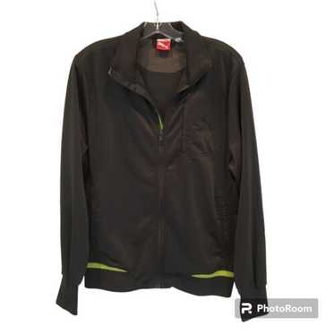Puma Power Hooded Half Zip Windbreaker Mens Black, Blue
