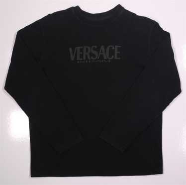Tシャツ・カットソー VERSACE '90s Vintage Logo' T-shirt Embroidered '90s Vintage Logo T-Shirt Black | VERSACE US