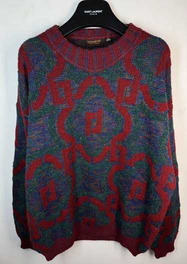 Yves Saint Laurent 90's｜Pattern Sweater Yves Saint Laurent Vintage 90s Ysl Zig zag Pattern Sweater